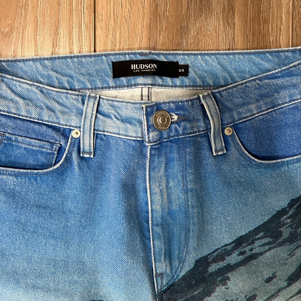 Hudson Jeans Barbara Mountain Blue Flower size 24 - Picture 3 of 4